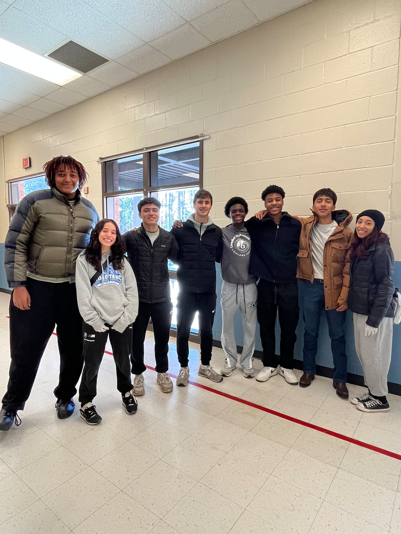 Campbell NHS students organizing a service event